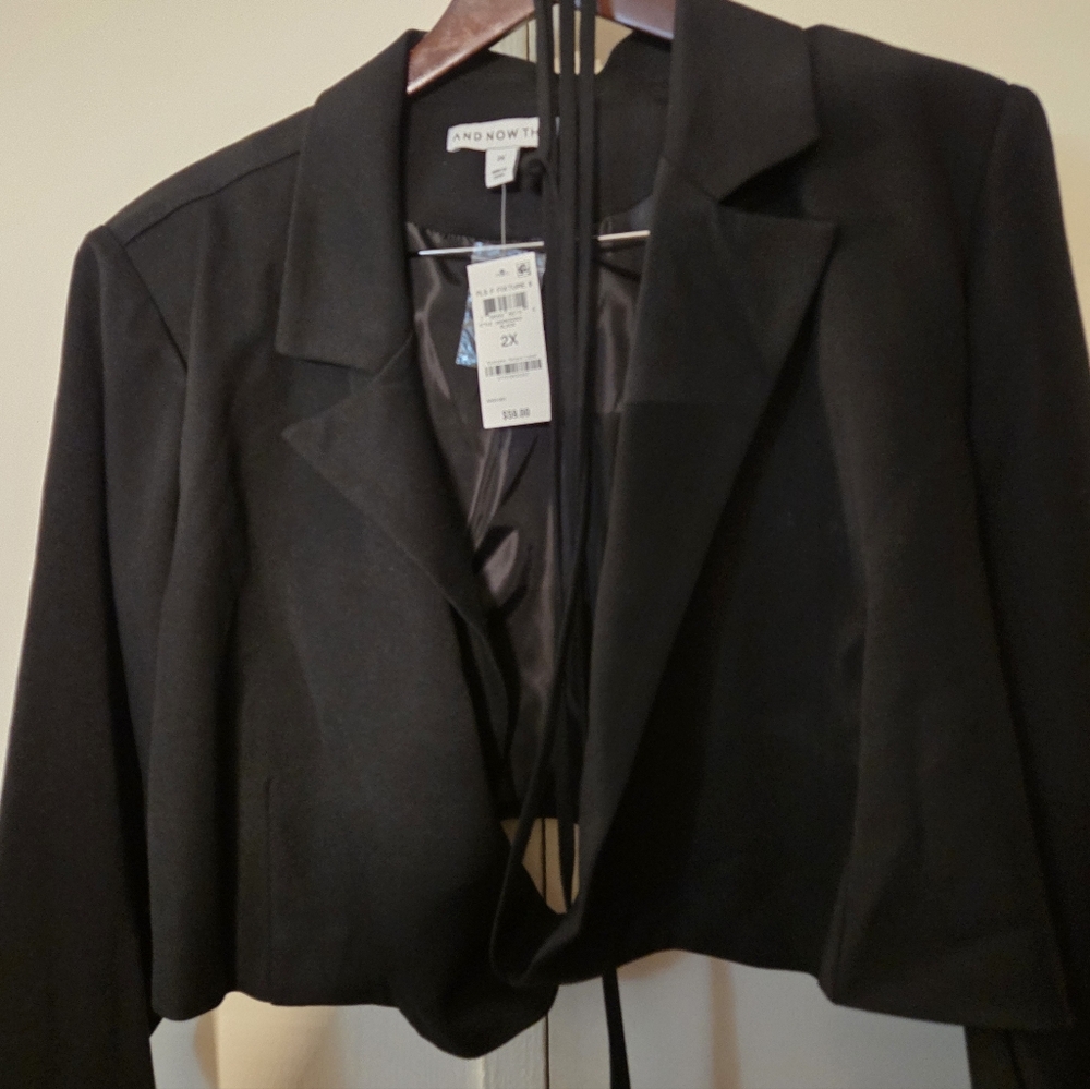 And Now This Cropped Women's Black Jacket 2X